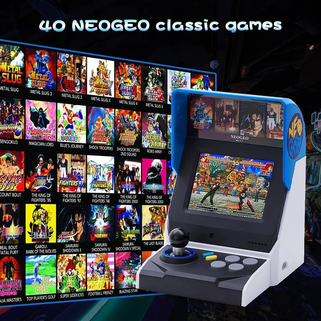 Alt view image 5 of 7 - SNK 40th Anniversary NEOGEO MINI Arcade Console, 3.5" Screen with 40 Classic Games(KOF/Metal Slug Series), TV Output Compatible, Dual Controller Ports, Mini Arcade Collector's Edition Gift Set