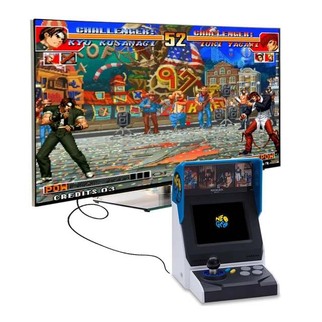 Alt view image 6 of 7 - SNK 40th Anniversary NEOGEO MINI Arcade Console, 3.5" Screen with 40 Classic Games(KOF/Metal Slug Series), TV Output Compatible, Dual Controller Ports, Mini Arcade Collector's Edition Gift Set