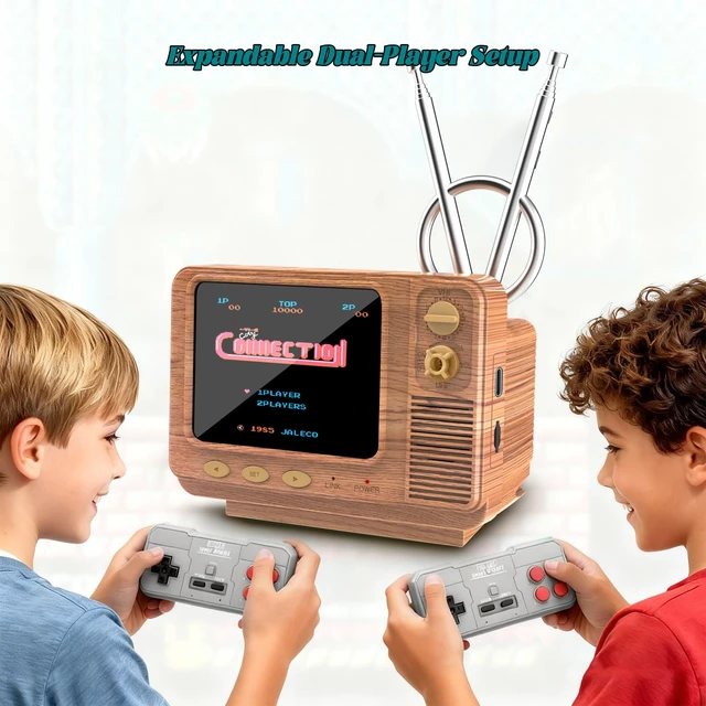 Alt view image 4 of 6 - Retro Handheld Game Console - GV300S JALECO+168 Classic Games Mini TV Style with 3.0 Inch IPS Screen, Save Search, Support 2-Player & Dual Console Type-C Link