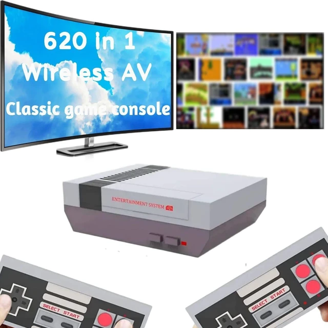 Main image of Classic Mini Retro Game Console,AV Output Handheld Game System with Dual Wireless Controllers,Plug and PlayV1.