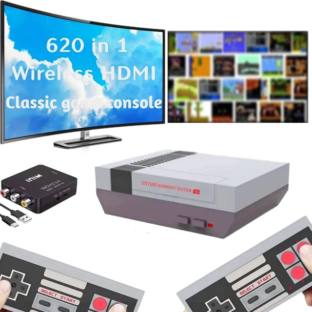 Main image of Classic Mini Retro Game Console,AV and HDMI Output Handheld Game System with Dual Wireless Controllers,Plug and Play(wh02).