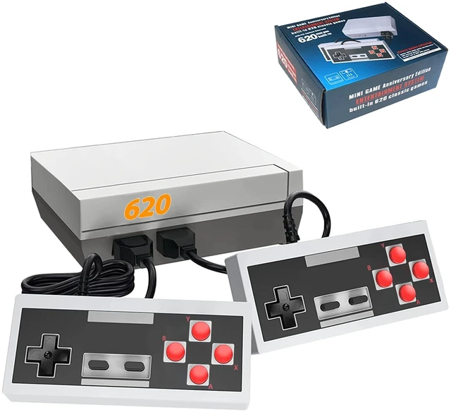 Main image of Retro Gaming Console Built-in Classic 620 Games | AV Output 8-Bit Classic Game Console with 2 Retro Controllers for Christmas, 620 Retro Game Console