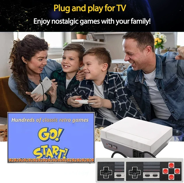 Alt view image 6 of 7 - Retro Gaming Console Built-in Classic 620 Games | AV Output 8-Bit Classic Game Console with 2 Retro Controllers for Christmas, 620 Retro Game Console