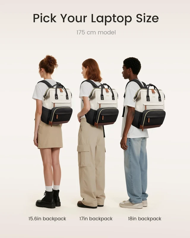 Alt view image 6 of 7 - Laptop Backpack for Women, 15.6 Inch Work Business Backpacks Purse With Large Capacity, Waterproof Nurse Bag College Bookbag for School, Waterproof Casual Daypack for Travel
