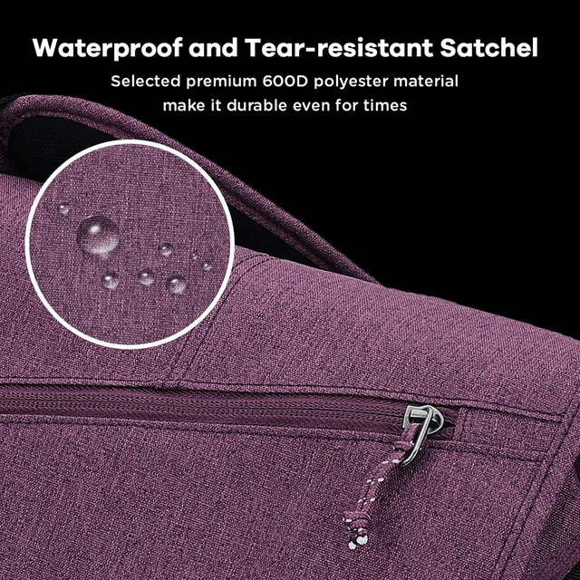 Alt view image 3 of 6 - Messenger Bag for Women, 17 Inch Laptop Crossbody Bags Men Casual Satchel Shoulder Bag College Travel Office Briefcase