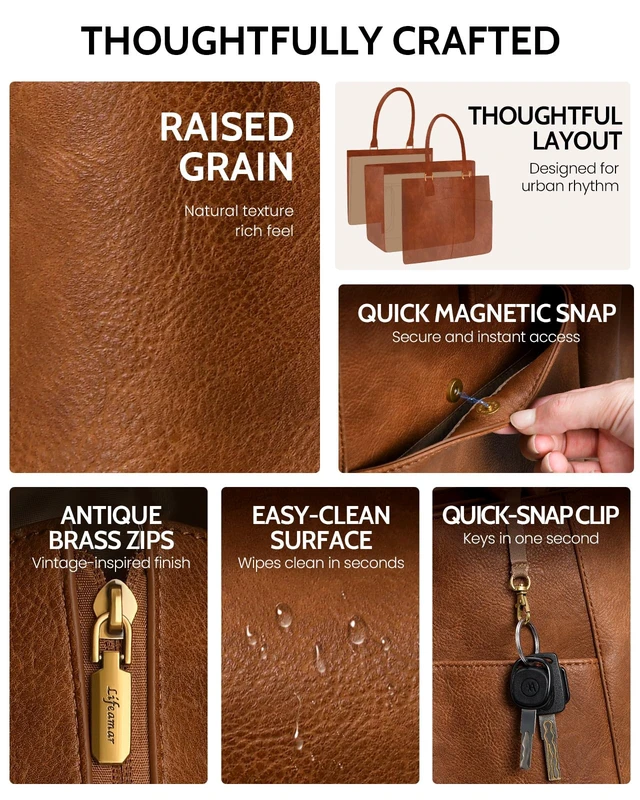 Alt view image 7 of 7 - Laptop Tote Bag for Women 15.6 Inch Leather Work Bags, Large Capacity Tote Bag With Large Cup Holder for Women,Vintage Computer Bags for Laptops Nurse Teacher Bag Waterproof Office Briefcase