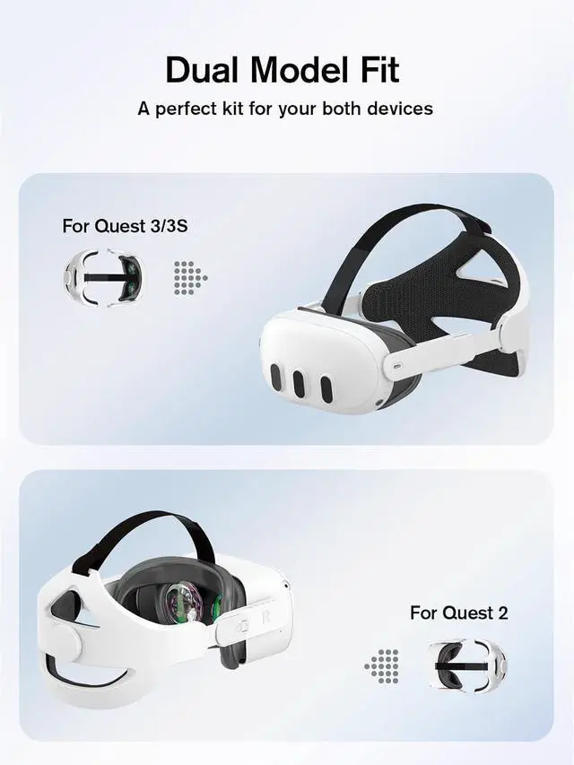 Alt view image 2 of 7 - CNBEYOUNG Adjustable Head Strap Compatible with Quest 3S Quest 2 Quest 3, Replacement for Quest 3S/2/3 Elite Strap Accessories for Enhanced Support and Comfort in VR