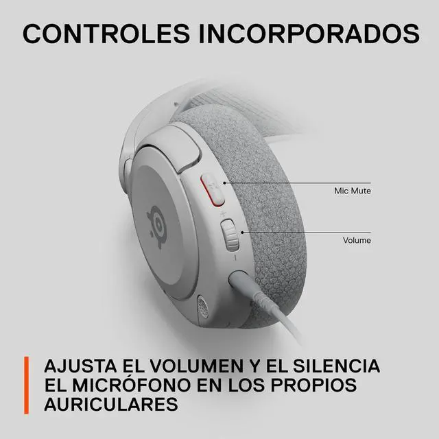 Alt view image 3 of 7 - SteelSeries Arctis Nova 1 Multi-System Gaming Headset Hi-Fi Drivers 360° Spatial Audio Comfort Design Durable Ultra Lightweight Noise-Cancelling Mic PC, PS5/PS4, Switch, Xbox - White