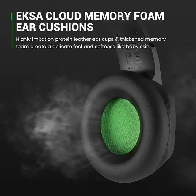 Alt view image 4 of 7 - EKSA Fenrir S Gaming Headset with Microphone, Noise Cancelling Mic, Comfortable Ear Pads, 50 mm Drivers, RGB Light, One Key Control, Gaming Headphones for PC, Xbox, PS4, PS5, Switch, Controller