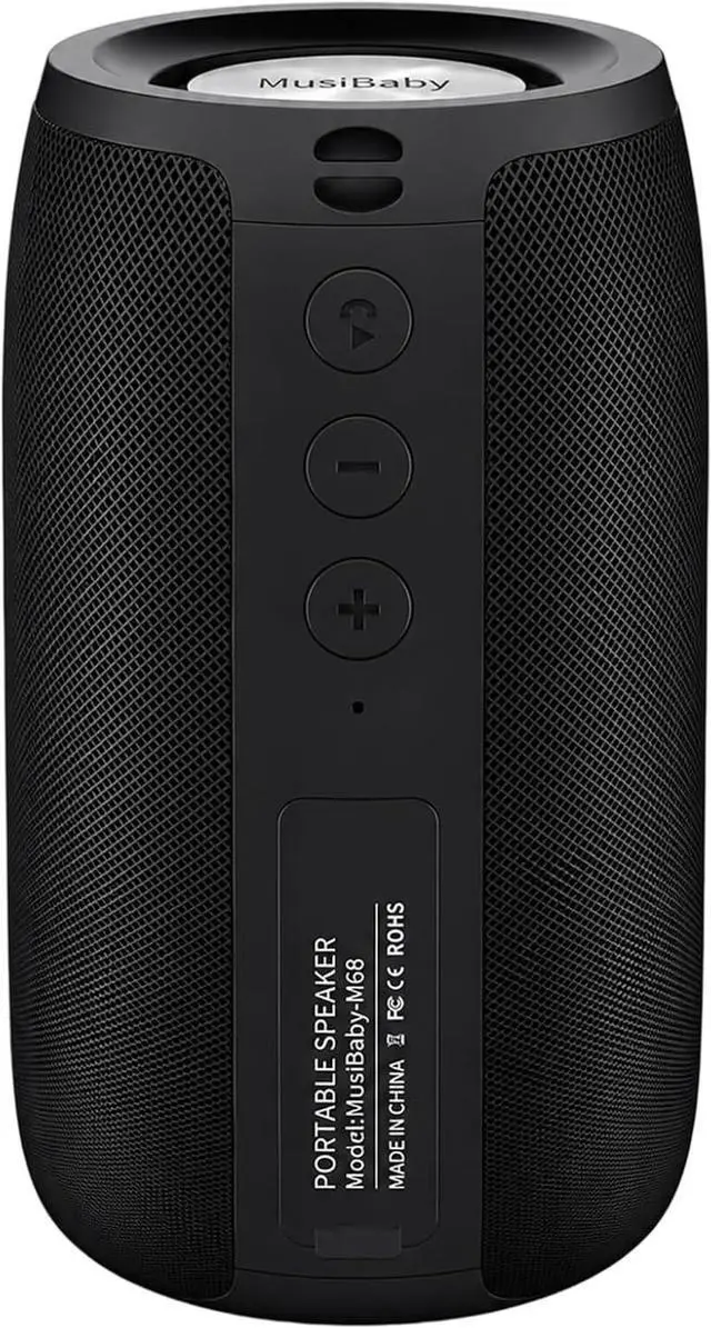 Main image of Musibaby M68 Bluetooth Speaker, 12W, IPX5, Black