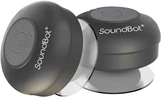 Alt view image 2 of 7 - Soundbot® Waterproof Shower Speaker HD Water Resistant Bluetooth Handsfree Portable with Loud Clear Sounds 6+hrs of Playtime, Wireless Suction Cup Small Durable for Outdoors Travel Home SB510 (Black)