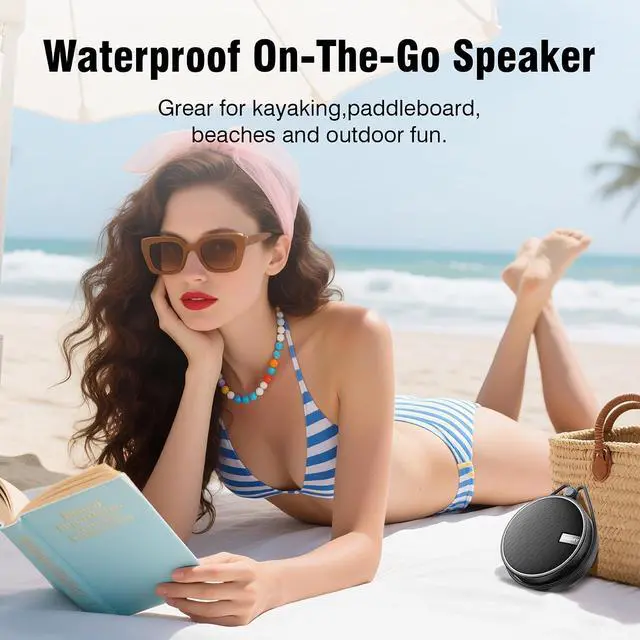 Alt view image 5 of 7 - INSMY C12 IP67 Waterproof Shower Bluetooth Speakers Portable Small Speaker