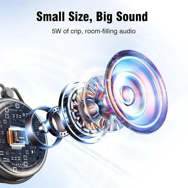 Alt view image 6 of 7 - INSMY C12 IP67 Waterproof Shower Bluetooth Speakers Portable Small Speaker