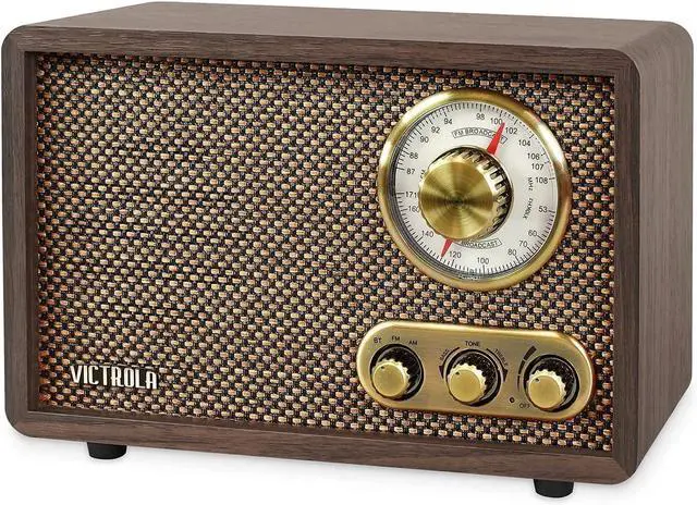 Main image of Victrola Willow - Retro Wood Bluetooth Radio, AM/FM - Espresso