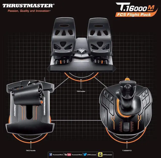 Alt view image 7 of 7 - Thrustmaster T16000M FCS HOTAS (Compatible with PC)