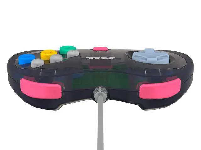 Alt view image 6 of 7 - Retro-Bit SEGA Saturn Wired USB Controller - (Slate Grey)