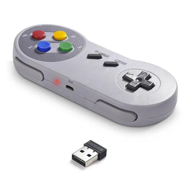 Alt view image 2 of 7 - 2 Pack Wireless USB SNES Controller for Windows PC, macOS(Multi-Color Keys)