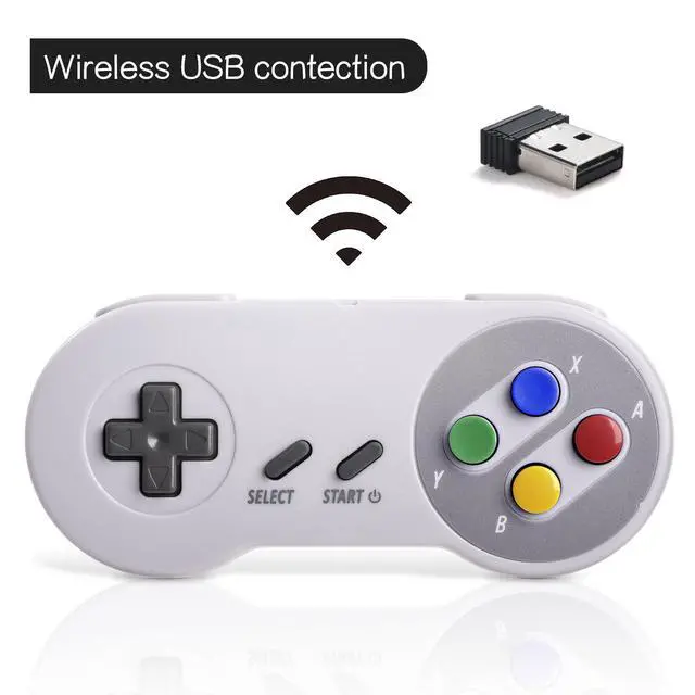 Alt view image 3 of 7 - 2 Pack Wireless USB SNES Controller for Windows PC, macOS(Multi-Color Keys)