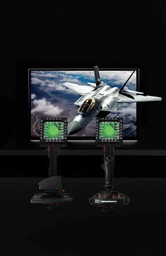 Alt view image 4 of 7 - J-PEIN Flight Simulator Desk Mount (2-Pack), Heavy Duty Steel Stand for HOTAS Joystick and Throttle Systems