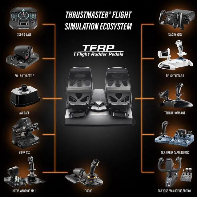 Alt view image 6 of 7 - Thrustmaster TFRP Precision Flight Sim Rudder Pedals - PS5, XBOX & PC