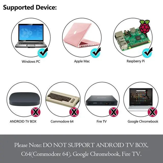 Alt view image 6 of 7 - 2 Pack Wireless USB SNES Controller for Windows PC, macOS(Multi-Color Keys)