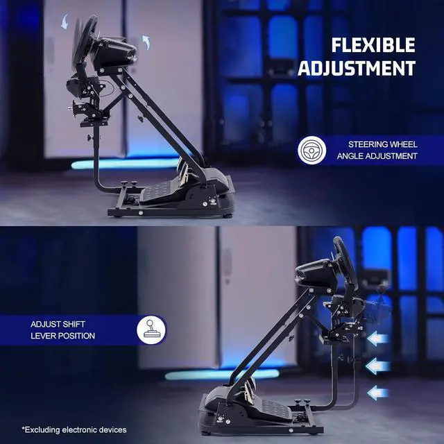 Alt view image 2 of 7 - Marada Racing Steering Wheel Stand Adjustable Driving Simulator Cockpit Fit for Thrustmaster T300RS T500RS, for Logitech G929 923 Wheel & Pedals & Handbrake Purchase Separately