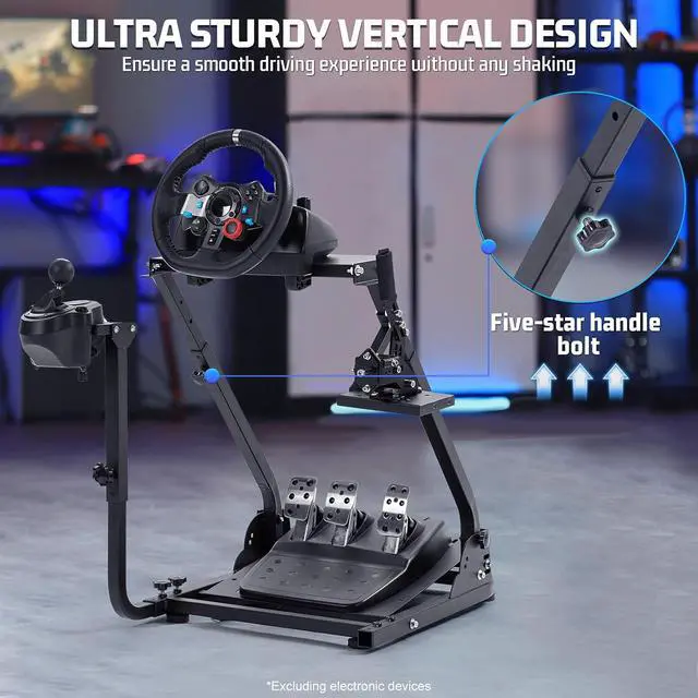 Alt view image 3 of 7 - Marada Racing Steering Wheel Stand Adjustable Driving Simulator Cockpit Fit for Thrustmaster T300RS T500RS, for Logitech G929 923 Wheel & Pedals & Handbrake Purchase Separately