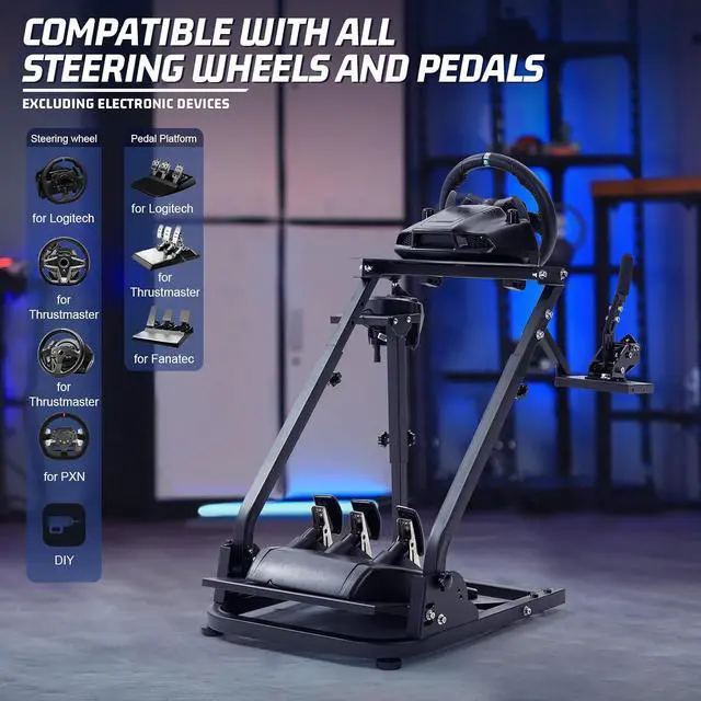 Alt view image 6 of 7 - Marada Racing Steering Wheel Stand Adjustable Driving Simulator Cockpit Fit for Thrustmaster T300RS T500RS, for Logitech G929 923 Wheel & Pedals & Handbrake Purchase Separately