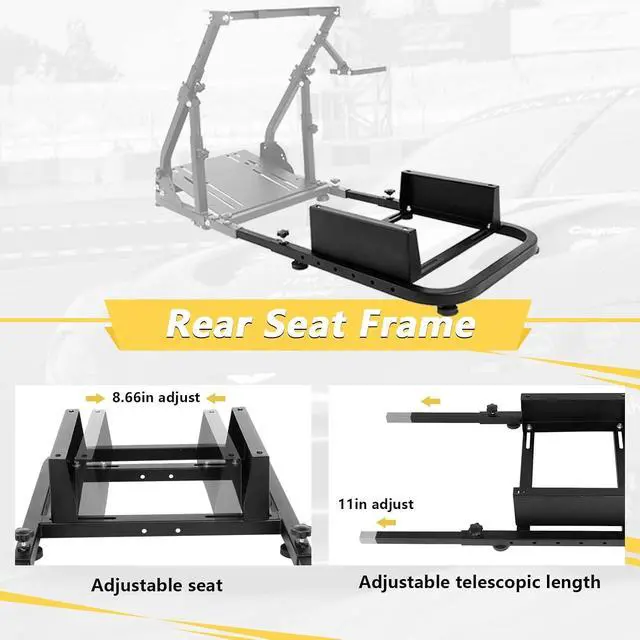 Alt view image 3 of 6 - Marada Racing Simulator Seat Mounting Frame DIY Adjustable & Portable