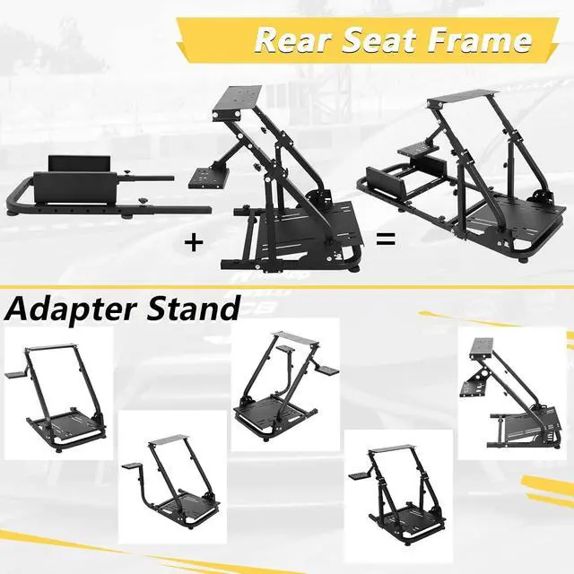 Alt view image 4 of 6 - Marada Racing Simulator Seat Mounting Frame DIY Adjustable & Portable