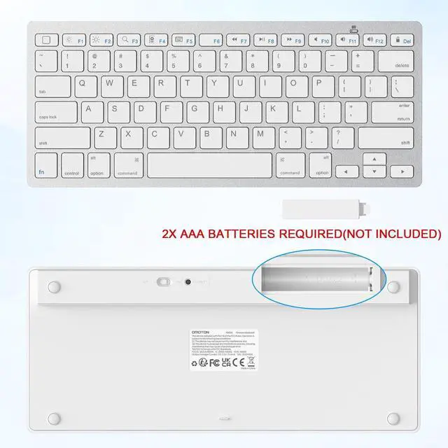 Alt view image 5 of 7 - OMOTON Ultra-Slim Bluetooth Keyboard for iPad,iPad Pro/Air/Mini,iPhone