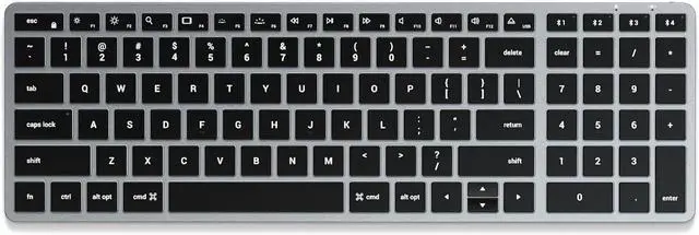 Main image of Satechi Slim X2 Bluetooth Backlit Keyboard, Multi-Device Sync, Space Gray