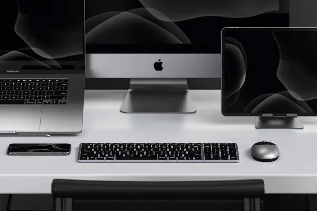 Alt view image 6 of 6 - Satechi Slim X2 Bluetooth Backlit Keyboard, Multi-Device Sync, Space Gray
