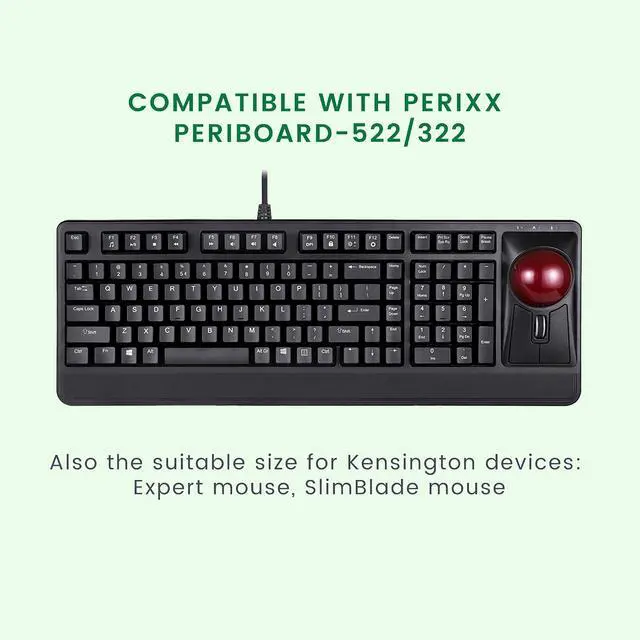 Alt view image 3 of 7 - Perixx Peripro-304 Trackball, 2.17 Inch Large Replacement Ball for Periboard and Kensington Mouse, Glossy Red, 18033