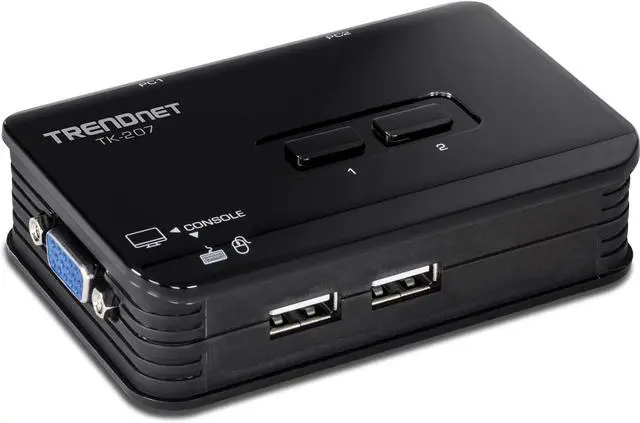 Main image of TRENDnet 2-Port USB KVM Switch, TK-207K