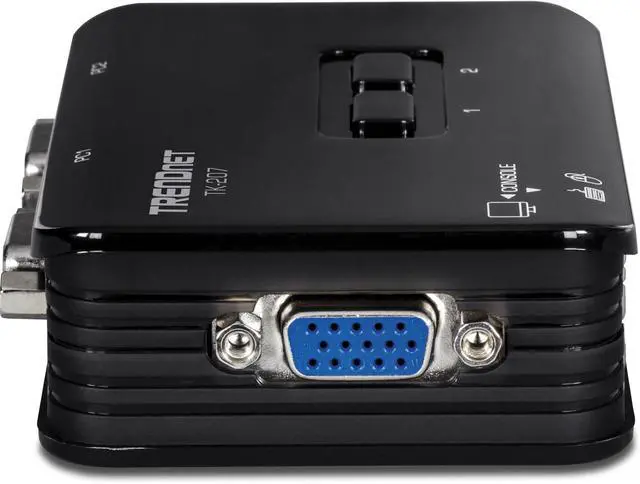 Alt view image 7 of 7 - TRENDnet 2-Port USB KVM Switch, TK-207K