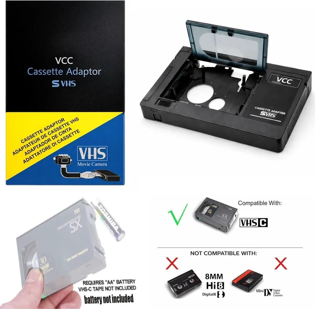 Alt view image 2 of 3 - Motorized VHS-C to VHS Cassette Adapter for JVC C-P7U CP6BKU C-P6U Panasonic PV-P1 RCA VCA115