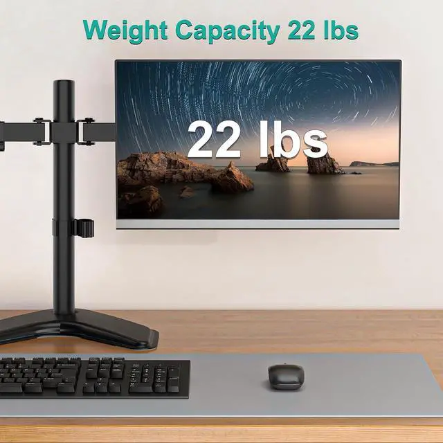 Alt view image 7 of 7 - WALI Freestanding Dual Monitor Stand for 13-27 inch Screens, 22 lbs per Arm