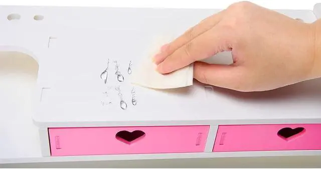 Alt view image 7 of 7 - Kawaii Desk Organizer Cute Desk Organizer with Drawers Monitor Riser Stand Monitor Riser Computer Stand for PC, Laptop, Printer