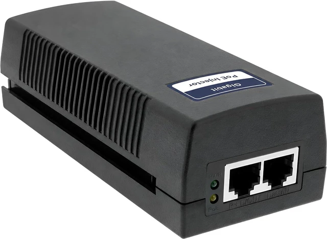 Main image of BV-Tech 30W Gigabit PoE+ Injector (325 Feet Range) 54V IEEE 802.3at/af and NDAA Compliant Plug and Play Power Adapter for IP Cameras, CCTV & Phones