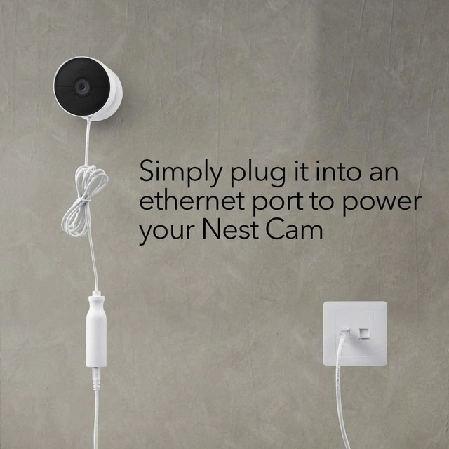 Alt view image 4 of 7 - Wasserstein PoE Adapter for Google Nest Cam Outdoor or Indoor, Battery - Made for Google Nest