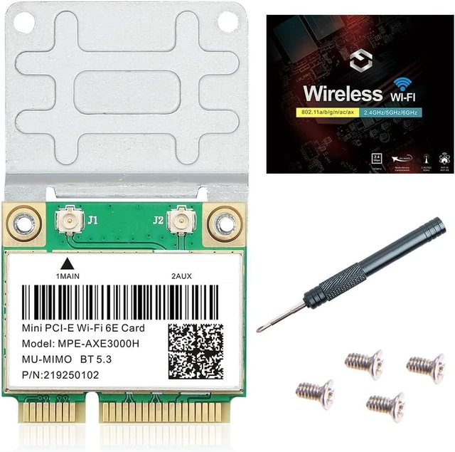 Main image of WiFi 6E Mini PCIe Card Tri-Band 5400Mbps BT5.3 Laptop Upgrade