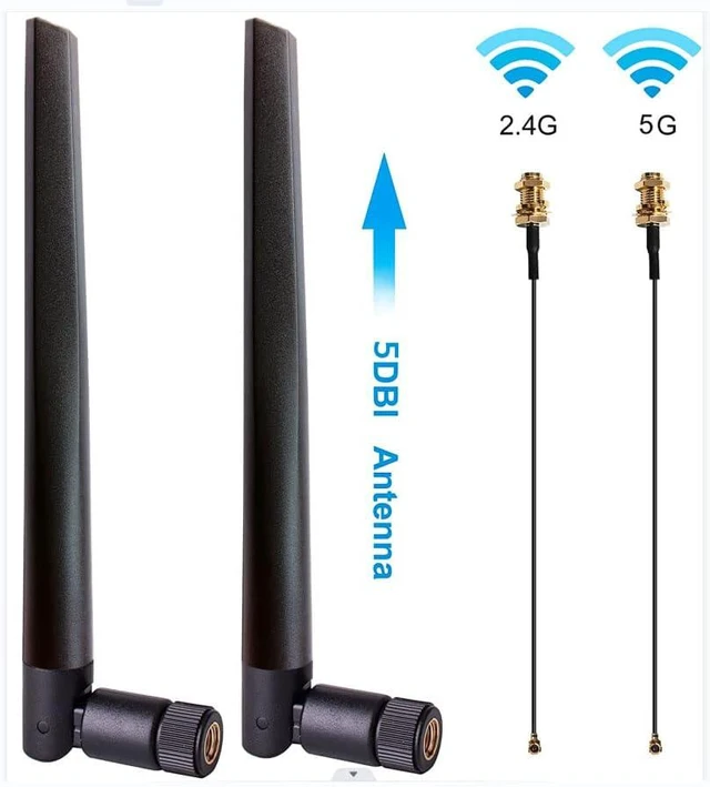 Alt view image 4 of 5 - AX210NGW DTK WiFi Card WiFi 6E Supports 6GHz, 2230, 2x2 AX+BT 5.3+Tri-Band, Includes RF Cable (11 inch), 5dBi High Gain Antennas and Low-Profile Brackets