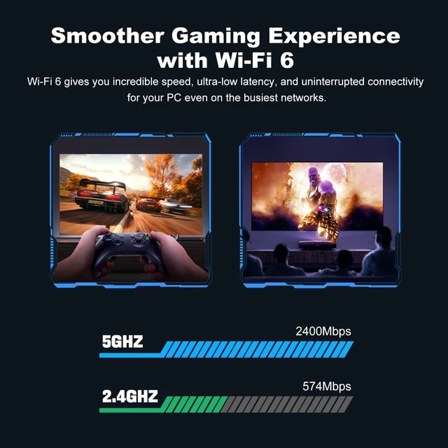 Alt view image 7 of 7 - WiFi 6 Gaming PCIe Card Low Latency 3000Mbps Bluetooth 5.2 Windows 11/10