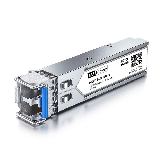Alt view image 2 of 6 - H!Fiber 1.25G Single Mode SFP LC Module, 1000Base-LX/LH Fiber Transceiver for Cisco GLC-LH-SMD, Meraki, Ubiquit UniFi, TP-Link, Fortinet, Intel, Netgear, Mikrotik and More (SMF,1310nm,20km,DDM) 2 Pack