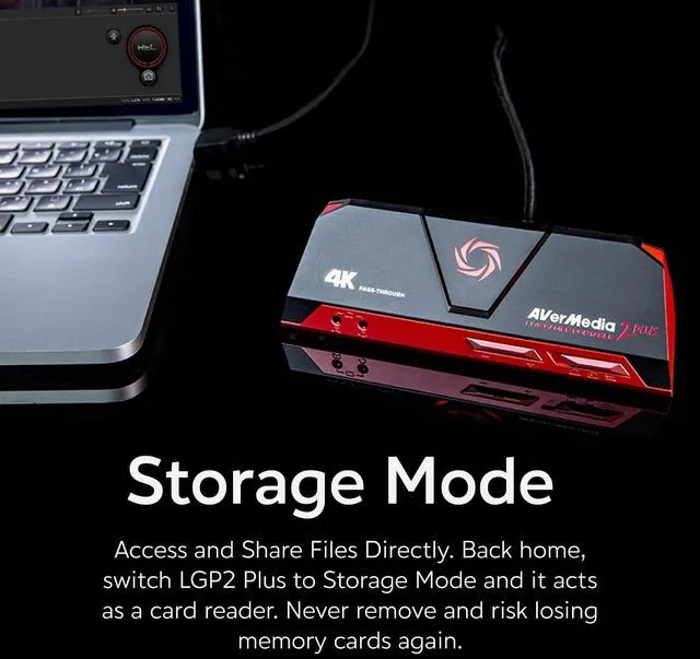 Alt view image 7 of 7 - AVerMedia GC513 Live Gamer Portable 2 Plus Capture Card, 4K Pass-Through, 1080p60 Game Streaming, Recording, for Windows 11 & MacOS 10.13 or later