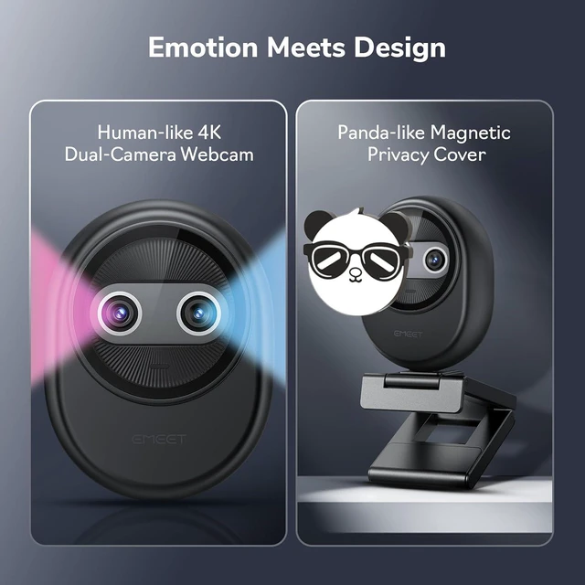 Alt view image 6 of 7 - EMEET Piko 4K Webcam for Streaming, Worlds 1st Dual-Camera AI-Powered 4K