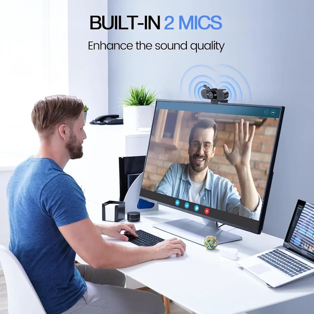 Alt view image 3 of 7 - EMEET C960 1080P Webcam with Microphone, 2 Mics, 90° FOV, Computer Camera