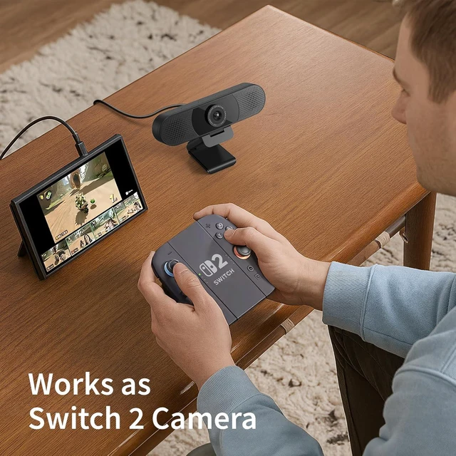 Alt view image 6 of 7 - EMEET C960 1080P Webcam with Microphone, 2 Mics, 90° FOV, Computer Camera
