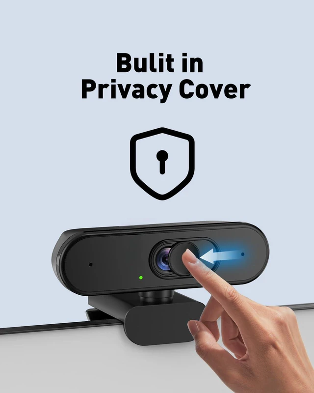 Alt view image 7 of 7 - 4K USB Webcam with Autofocus, Mic and Privacy Cover for PC/Laptop